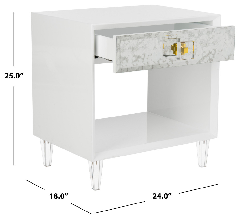 Safavieh Couture Aurelia Eglomise Side Table   Contemporary   Side Tables And End Tables   by Safavieh  Houzz