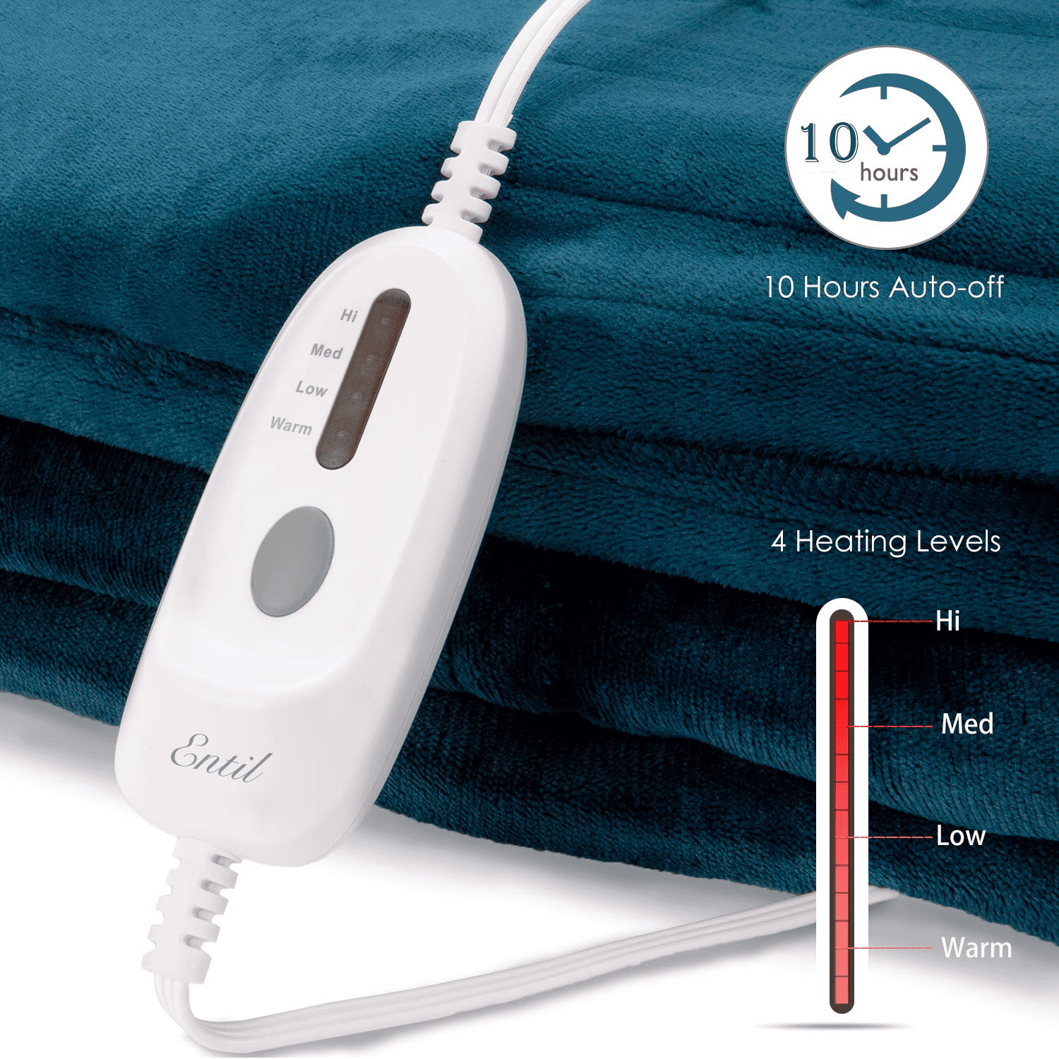 MaxKare Electric Heated Blanket Twin Size 62