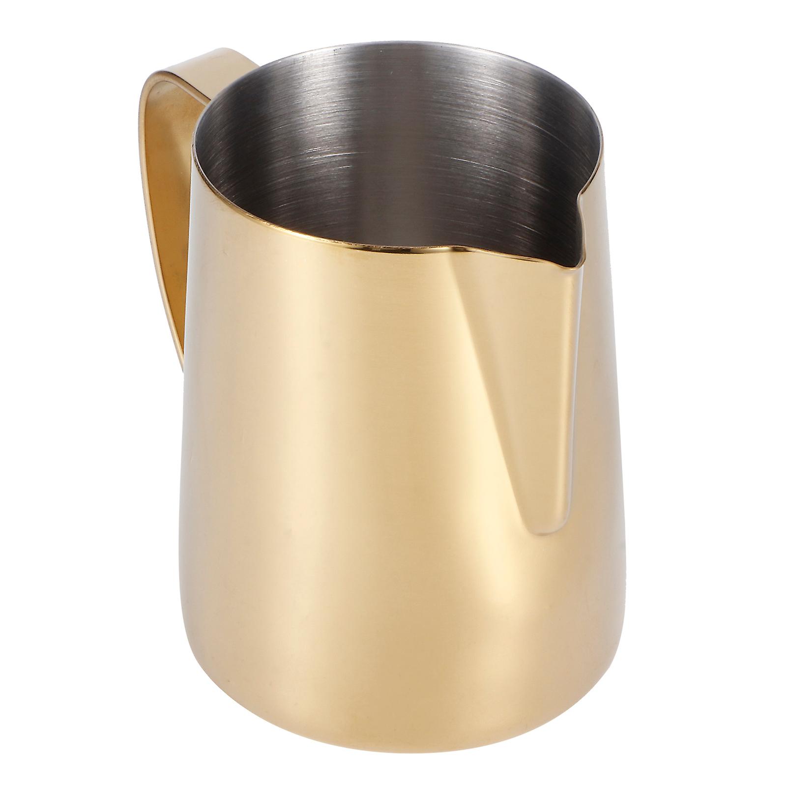 Coffee Jug 304 Stainless Steel Milk Frothing Cup Multifunction Latte Art Pitcher Accessorygold 600ml