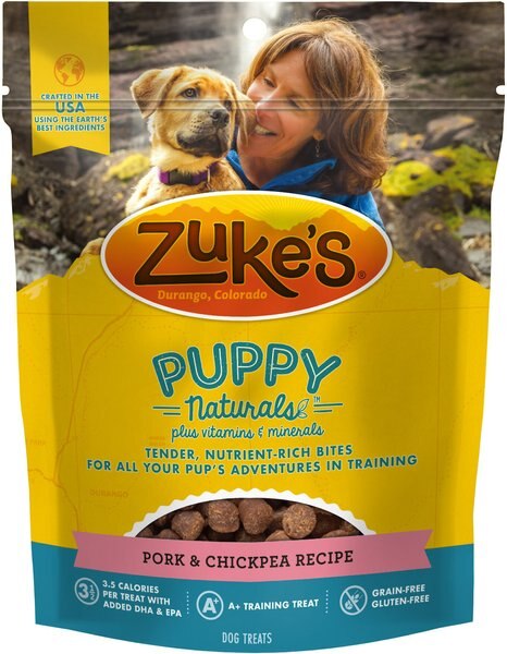 Zuke's Puppy Naturals Pork and Chickpea Recipe Grain-Free Dog Treats