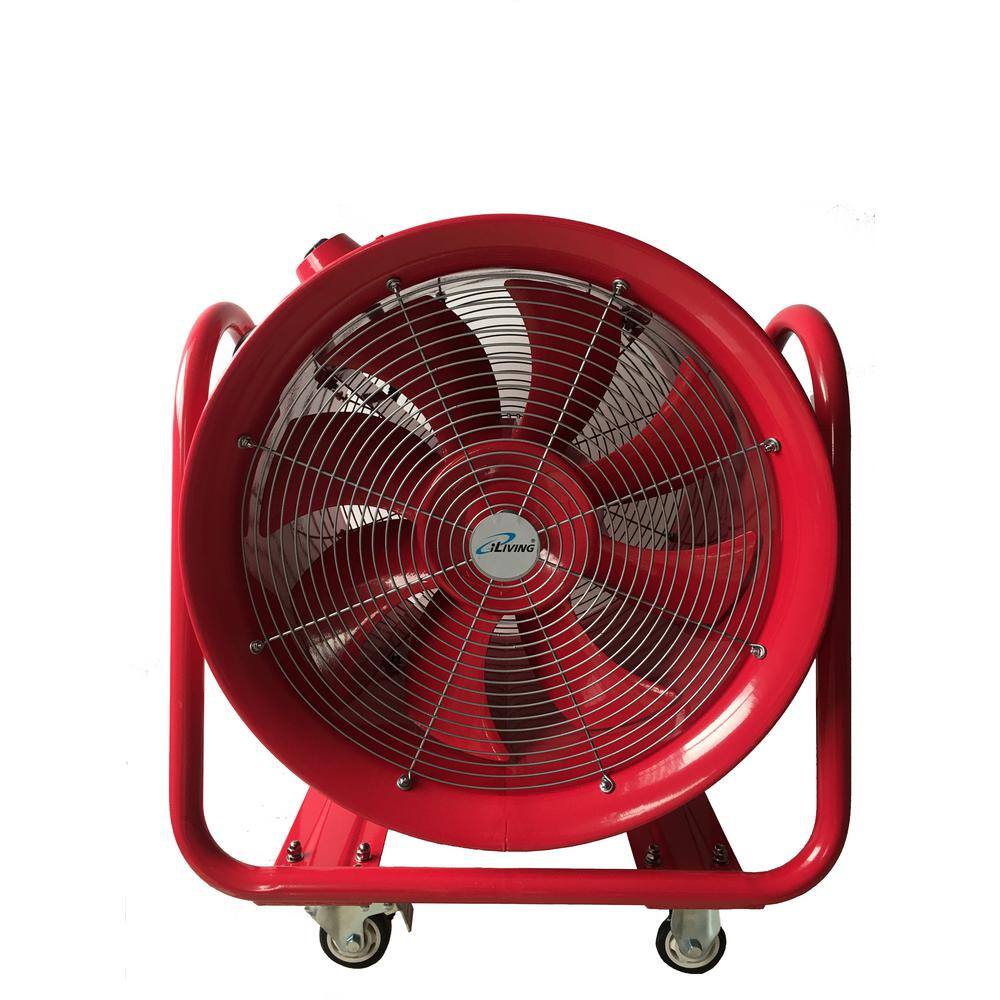 iLIVING Explosion Proof 20 in. Ventilation Floor Fan With 900-Watt 5830 CFM Red ILG8EF20EX