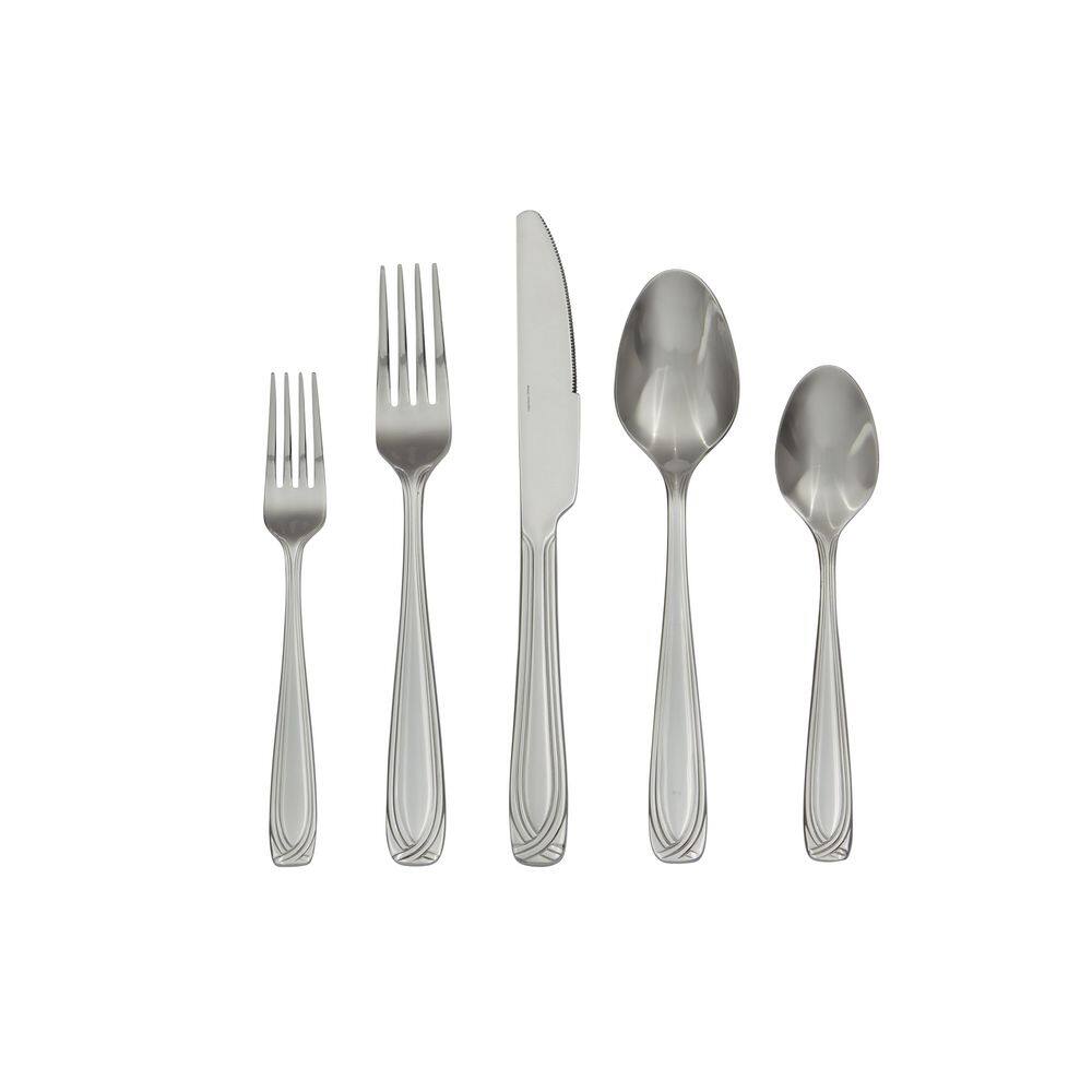 Home Decorators Collection Lora 45-Piece Stainless Steel Flatware Set (Service for 8) KS0991-45P