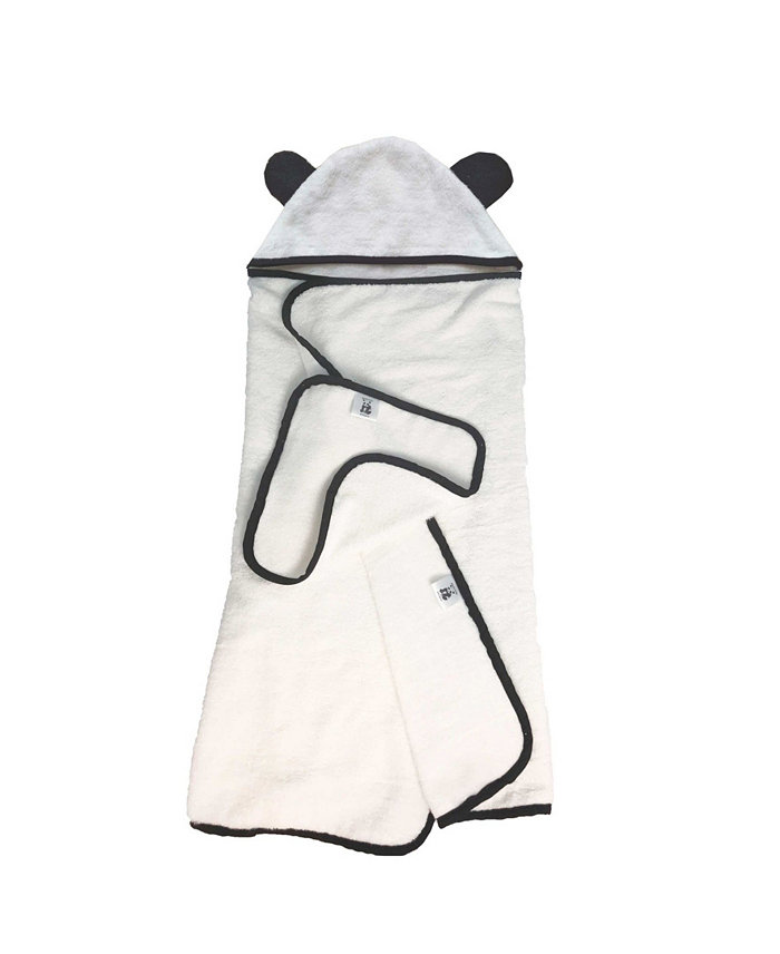 BedVoyage Panda Baby Viscose from Bamboo Hooded Bath Towel Set 2pc Set