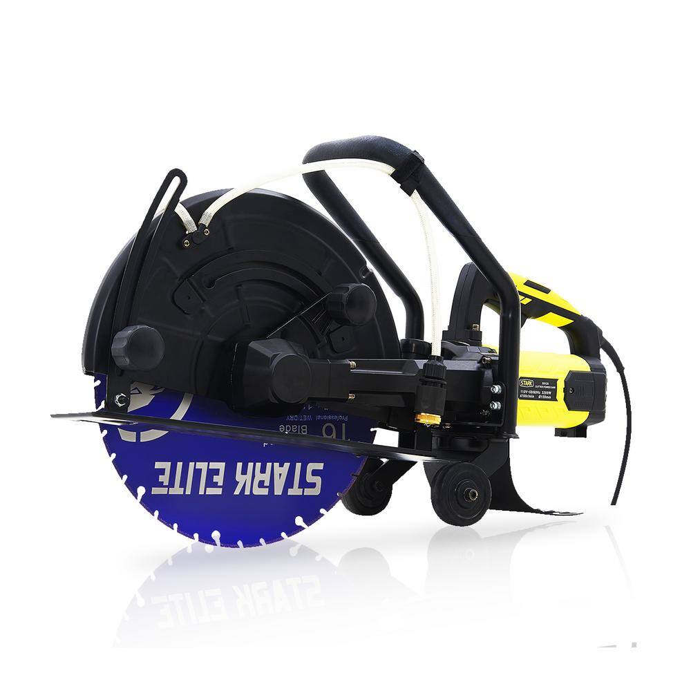 STARK USA 16 in. 3200-Watt Circular Cut Concrete Saw Cutter with Water Line Attachment (No-Blade) 50120-H2