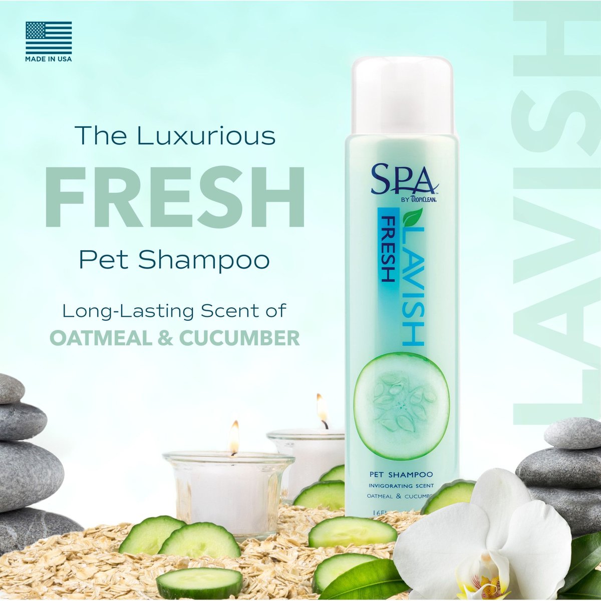 TropiClean Spa Lavish Fresh Shampoo for Dogs and Cats