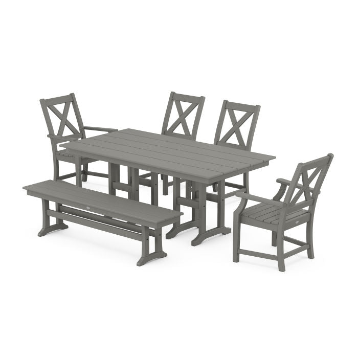 Polywood Braxton 6-Piece Farmhouse Dining Set PWS1169-1