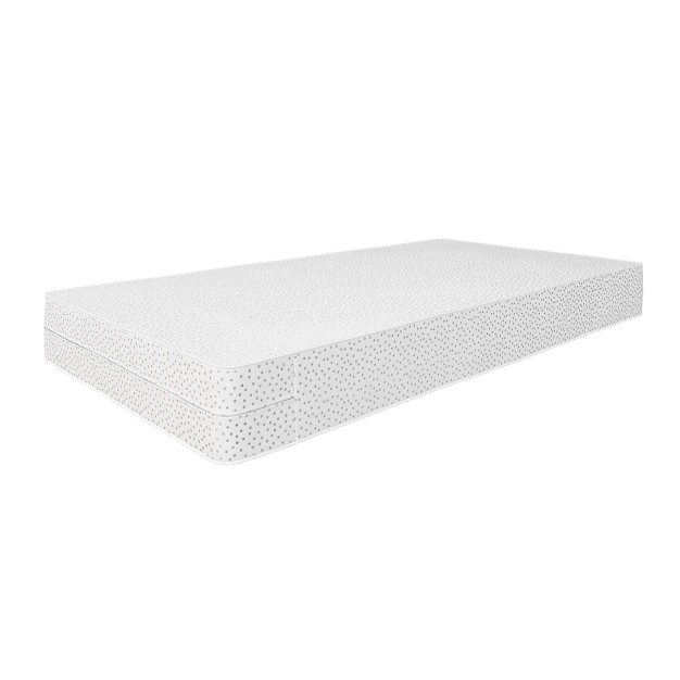 Signature Sleep Sweet Cuddles Baby Crib amp Toddler Bed Mattress White gray Polka Dot