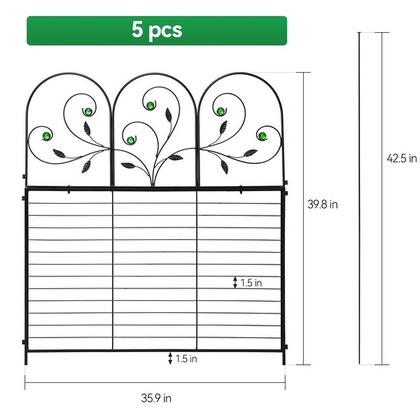 8 Pack Decorative Garden Fence Outdoor 26.2