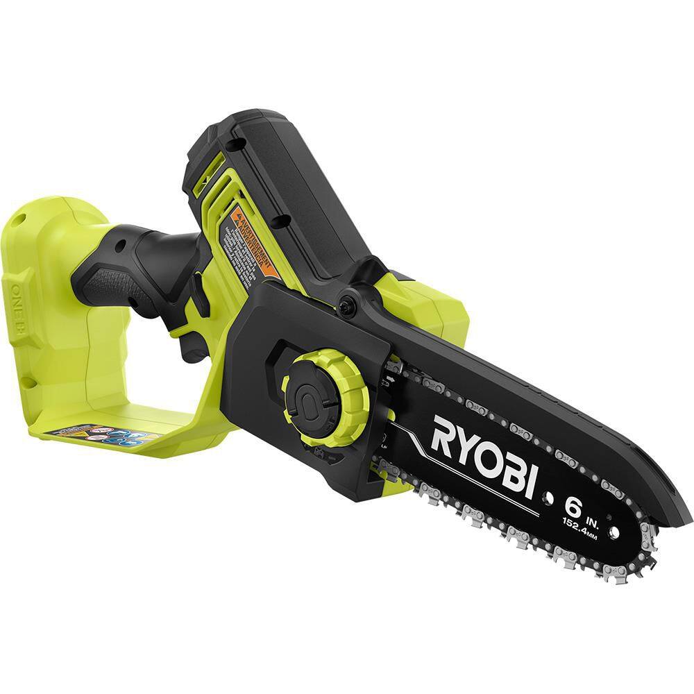 RYOBI ONE+ HP 18V Brushless 6 in. Battery Compact Pruning Mini Chainsaw (Tool Only) P25013BTL