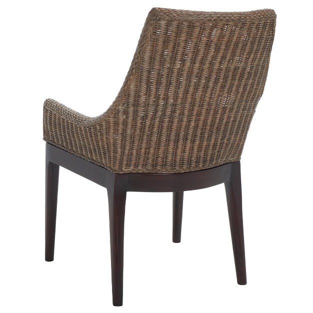 Franco Sloping Chair Brown White Wash white Safavieh