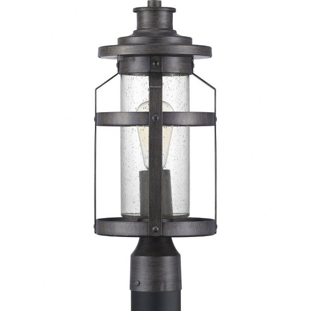 Progress Lighting Haslett 1 light Outdoor Post Lantern Antique Pewter Clear Seeded Glass Shade