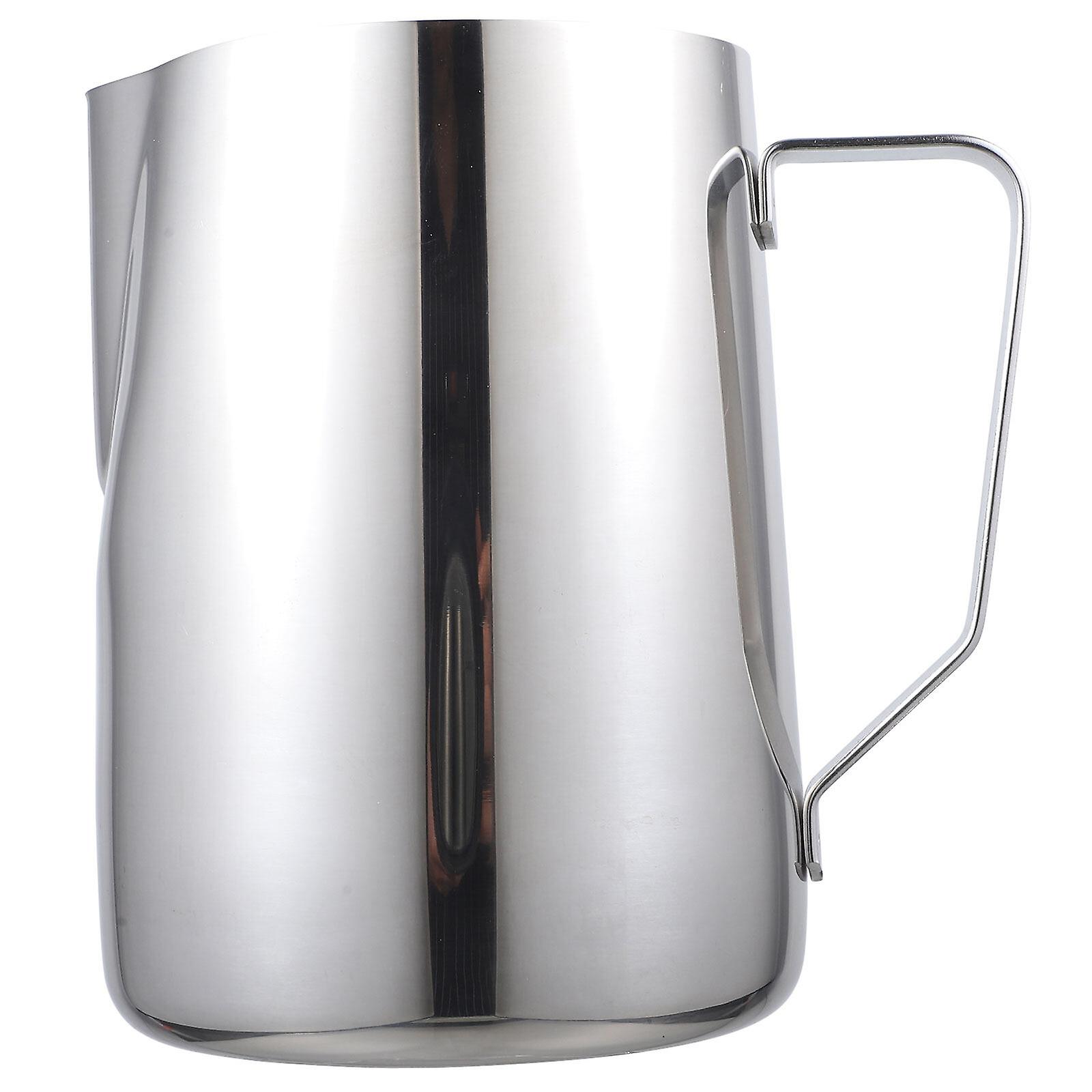 1000ml Stainless Steel Milk Frothing Jug Latte Pourer Cappuccino Coffee Jug (silver)