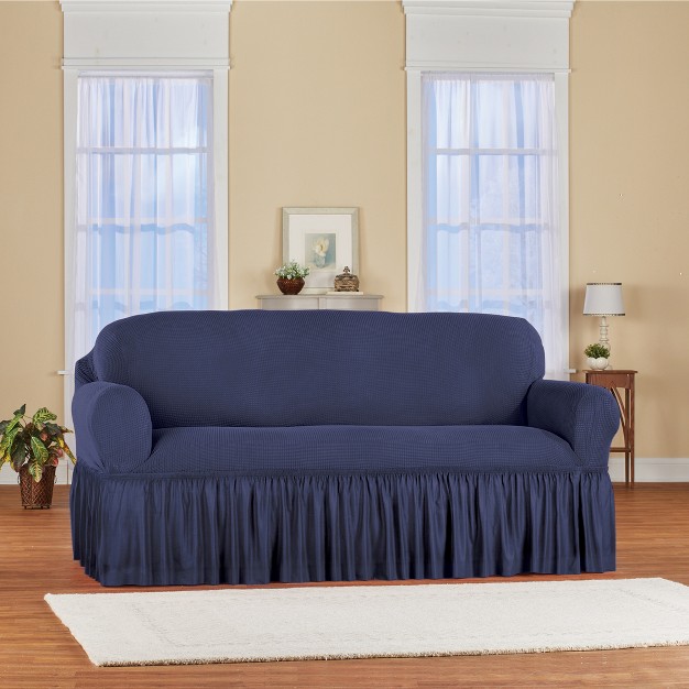 Collections Etc Fleece Ruffled Slipcover