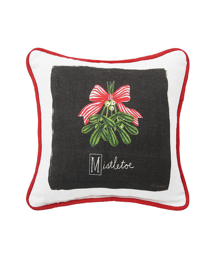 CandF Home Mistletoe Alphabet Printed Throw Pillow