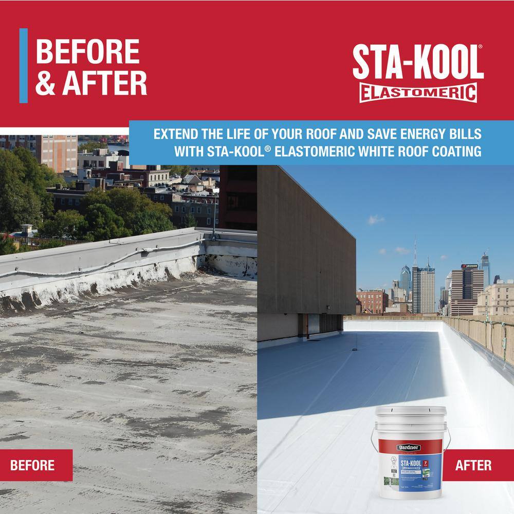 Gardner 5 Gal. Sta-Kool Elastomeric White Reflective Roof Coating SK-7705