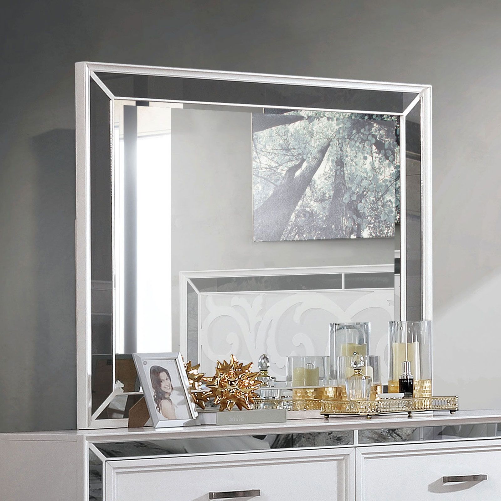 Lamego Mirror  White