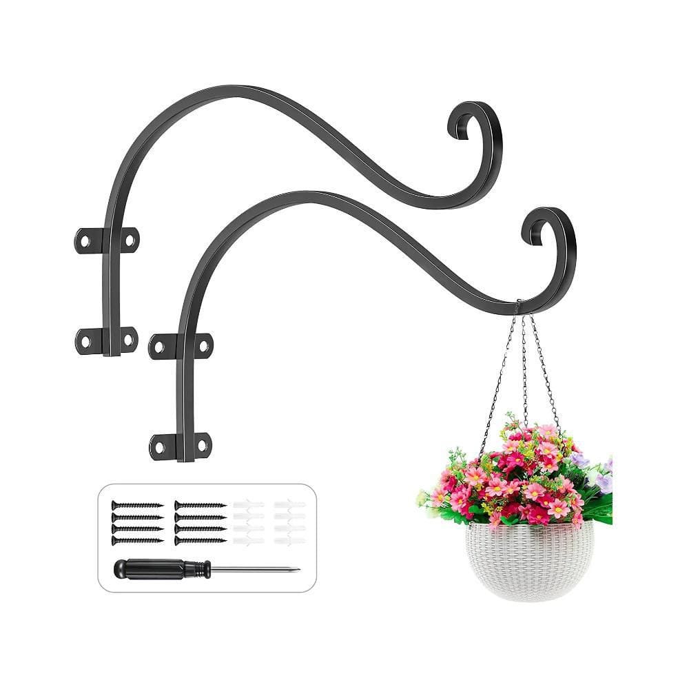 EVEAGE Plant Hanger Wall Hooks Metal Hanging Plant Bracket - (Set of 2) (12 in.) ZWZJ001HWX001