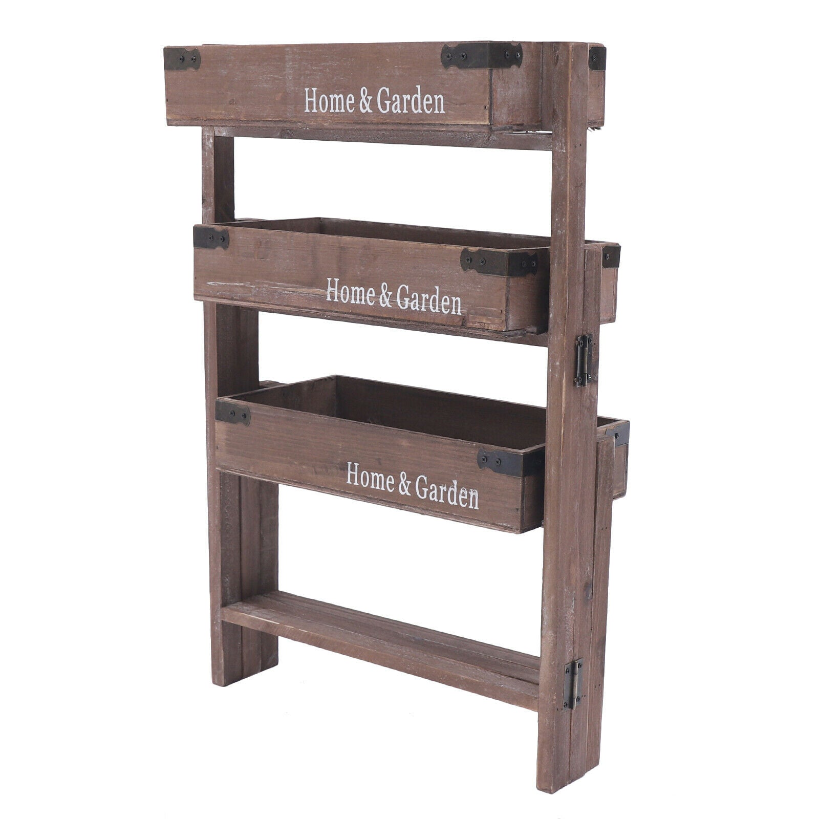 22.4" Multi-Level Shelving Flower Pot Stand Ladder Plant Stand Coffee Plant Flower Stand Rack Shelf Wood Foldable Pot Planter Holder Display Organizer Plant Flower Stand Rack Shelf Wooden