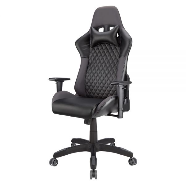 RS Gaming DRG High-Back Gaming Chair， Black/Gray