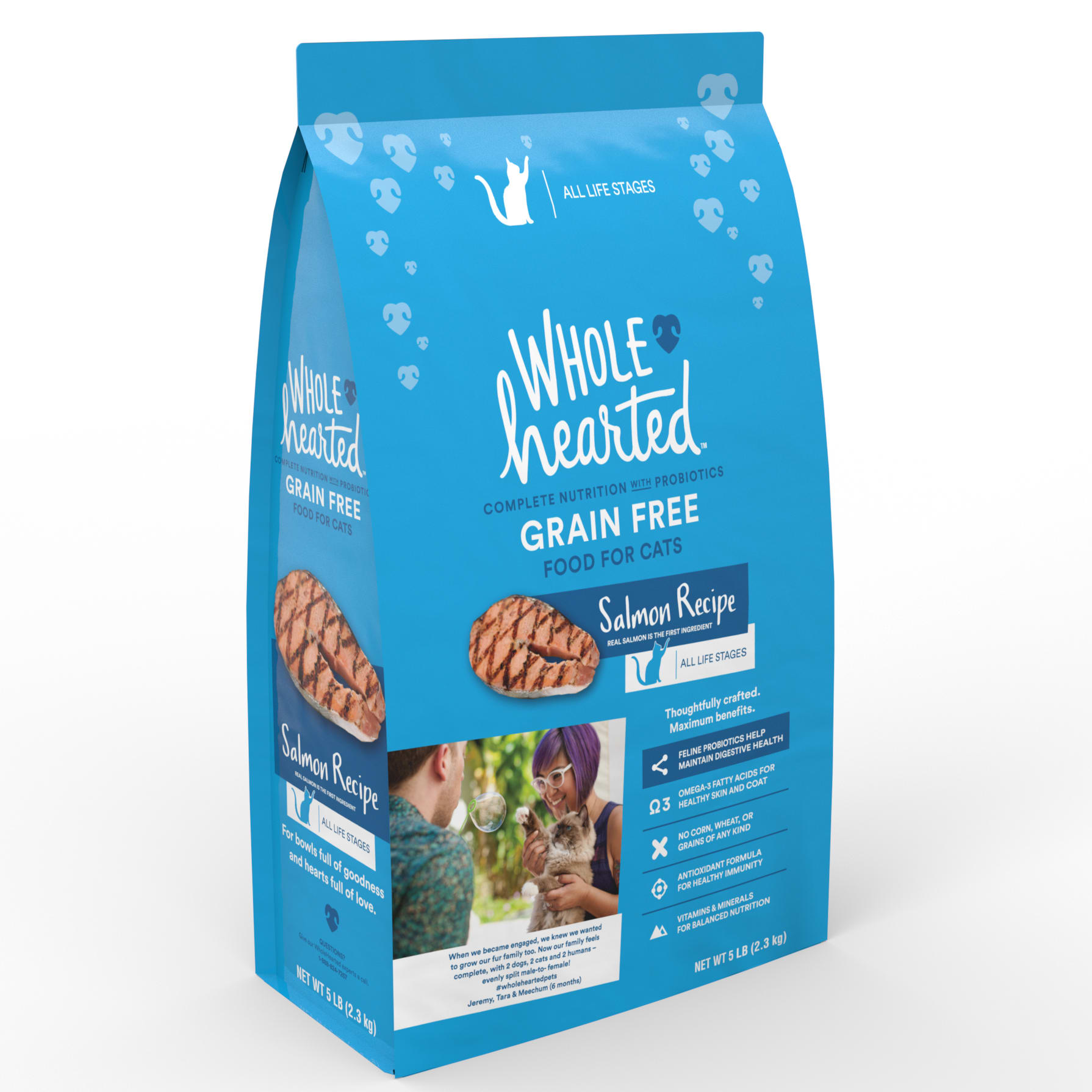 WholeHearted Grain Free Salmon Formula Dry Cat Food， 12 lbs.