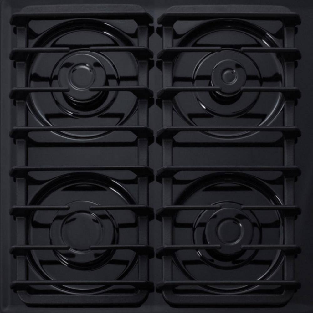 Summit Appliance 24 in Gas Cooktop in Black with 4 Burners