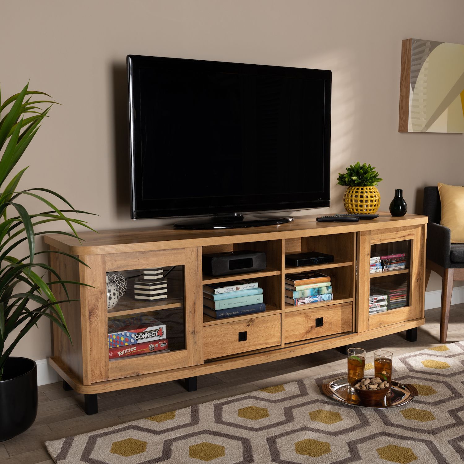 Baxton Studio Walda 2-Drawer TV Stand