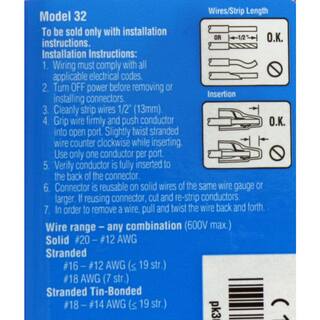 IDEAL 2-Port In-Sure Push-In Wire Connector Red (300-Jar) 30-1032J