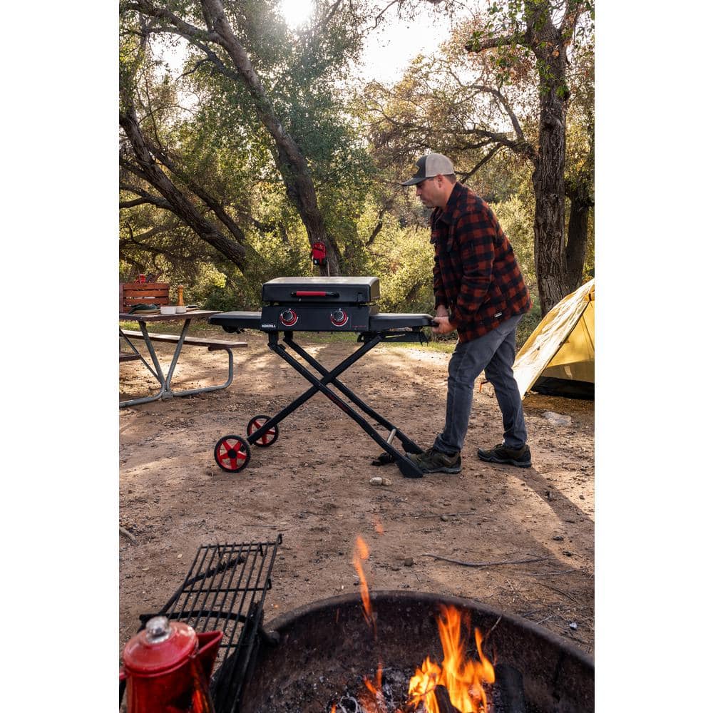 Nexgrill Daytona 2-Burner 21 in. Propane Gas Griddle with Foldable Cart in Black 720-1075B