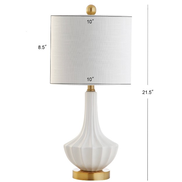 Ceramic Mini Table Lamp includes Led Light Bulb White Dailsygrab