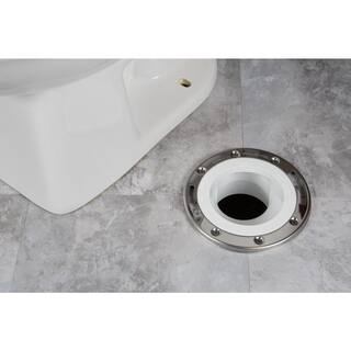 Oatey 3 in. PVC Open Offset Toilet Flange with Stainless Steel Ring 436052