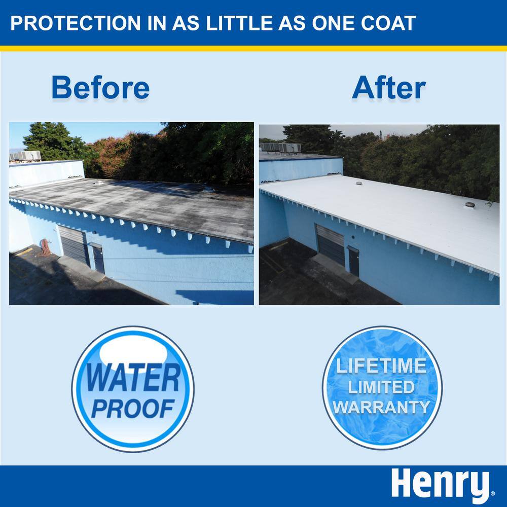 Henry 887 Tropi-Cool 100% Silicone White Roof Coating 4.75 gal. HE887HS018
