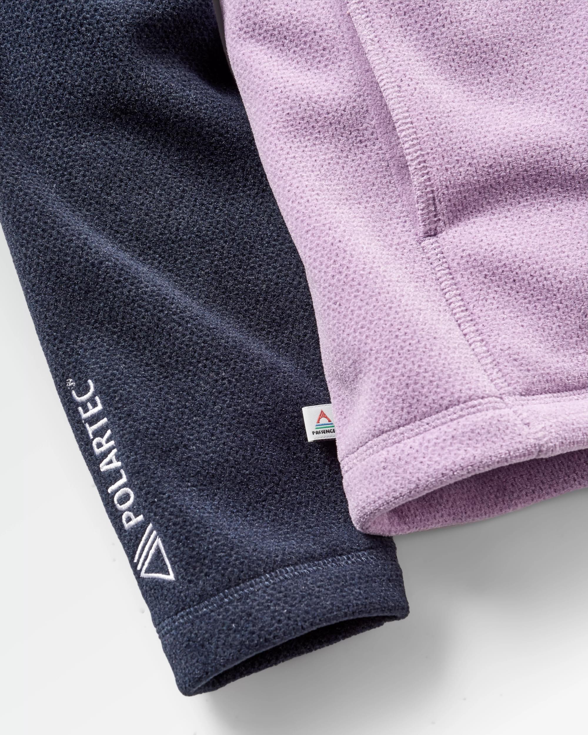 Snowdrop Pullover Recycled Polartec® Fleece - Lilac/ Deep Navy