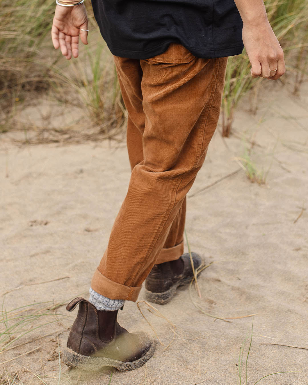 Compass Recycled Corduroy Trouser - Coconut