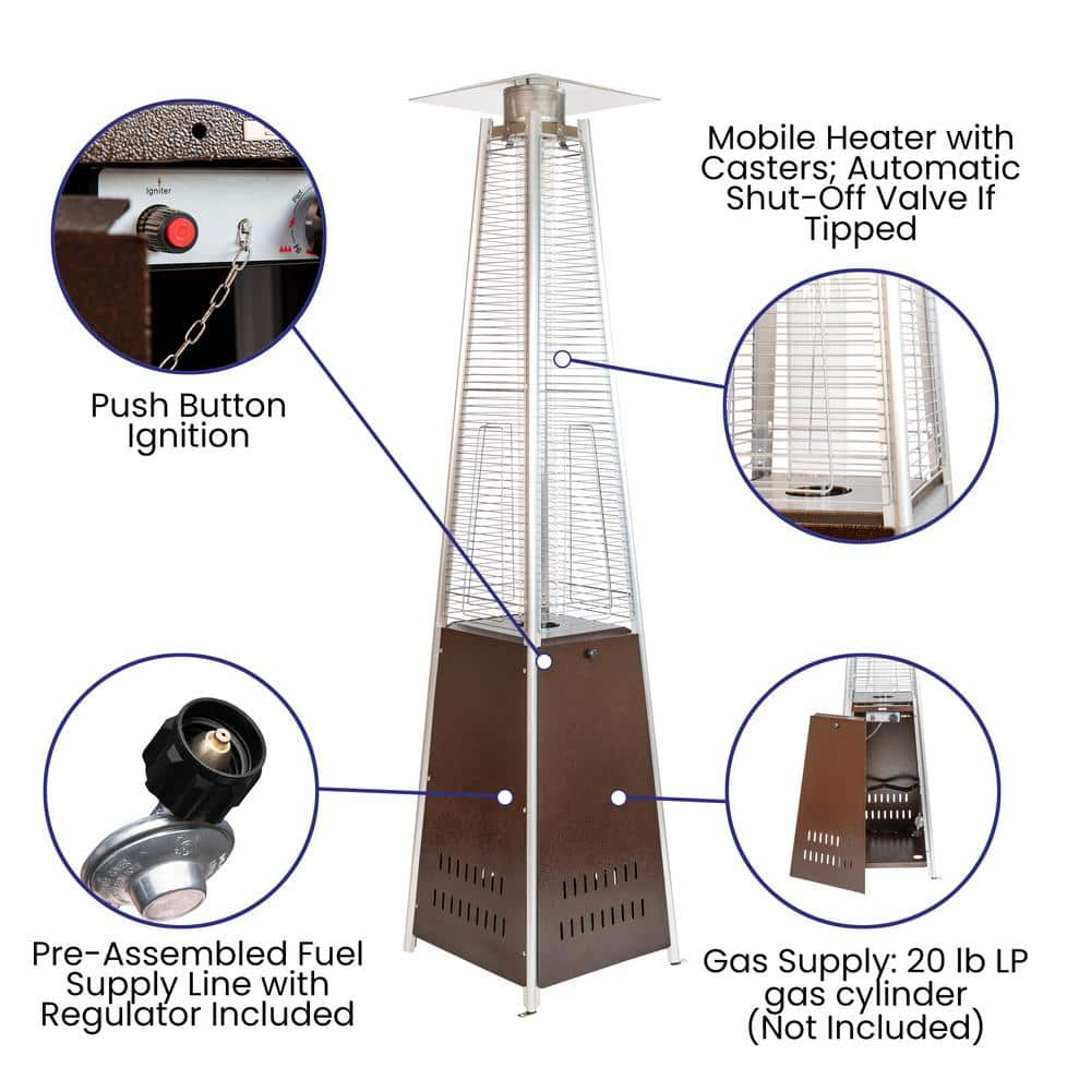 Carnegy Avenue 45000 BTU Bronze Patio Heater CGA-NAN-487304-BR-HD