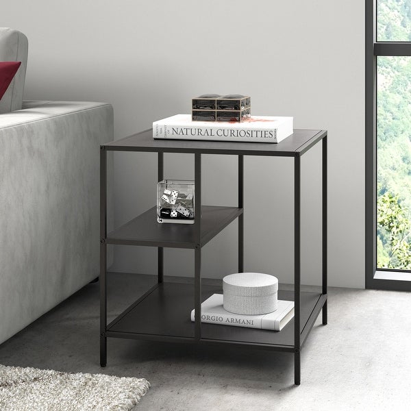 Winthrop Side Table with Metal Shelves