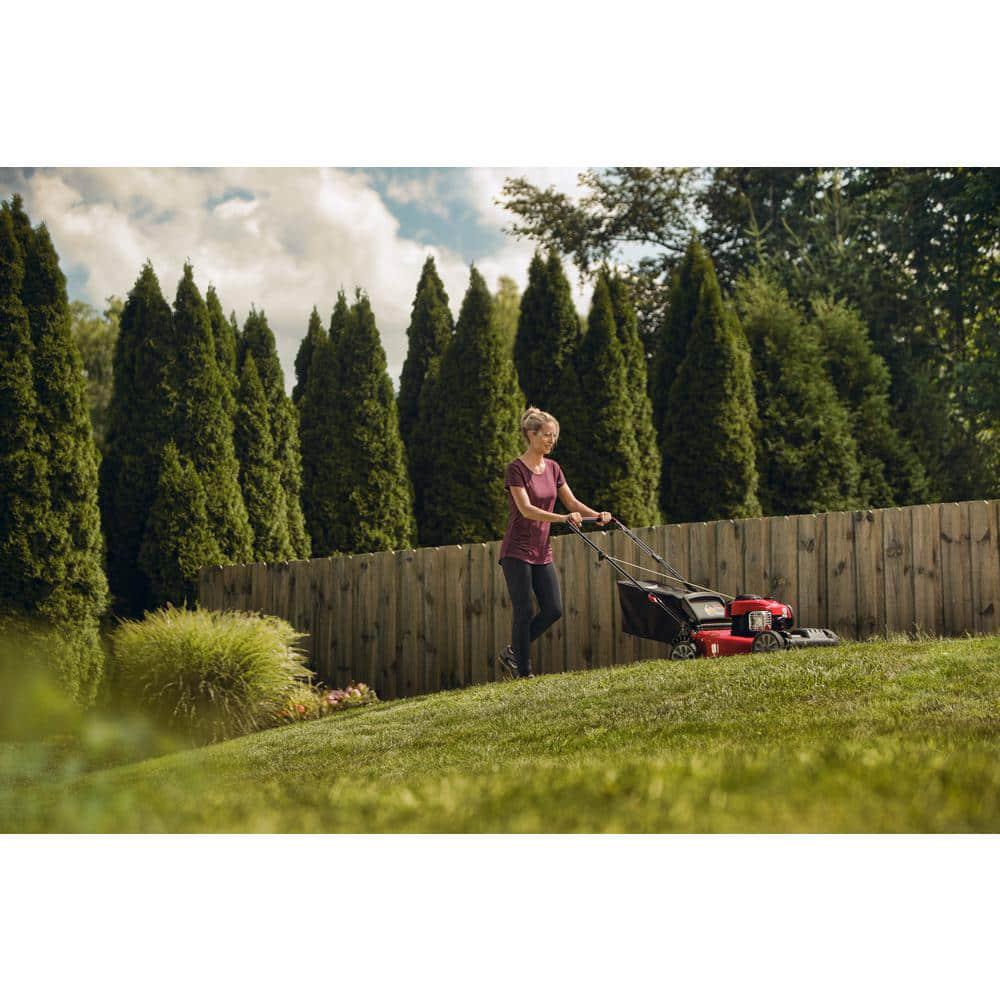 TroyBilt 21in 140cc Briggs and Stratton Self Propelled Gas Lawn Mower with Mulching Kit Included