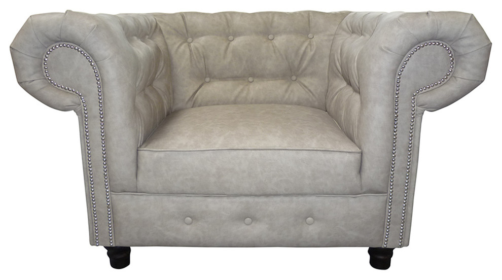 DALI Tufted Chesterfield Chair   Traditional   Armchairs And Accent Chairs   by MAXIMAHOUSE  Houzz