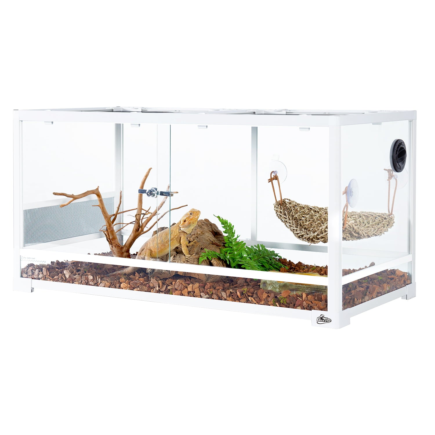 GUZZLO 40gallon White Knock Down Glass Terrarium