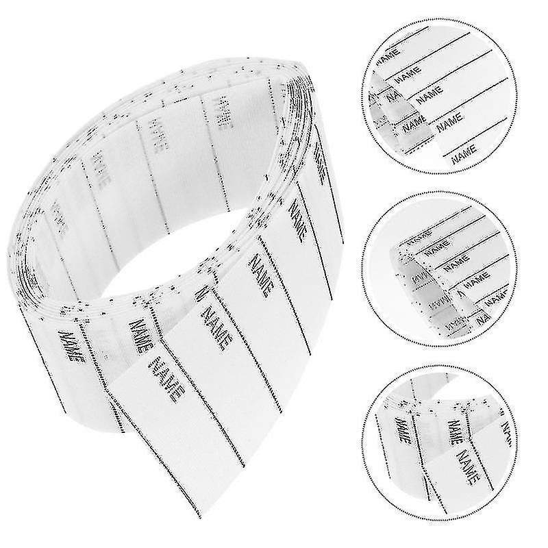 200pcs White Washable Iron On Name Labels Garment Fabric Tags With Pen