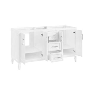 Home Decorators Collection Stockham 60 in. W x 21-12 in. D Bathroom Vanity Cabinet Only in White 19043-V60-WT