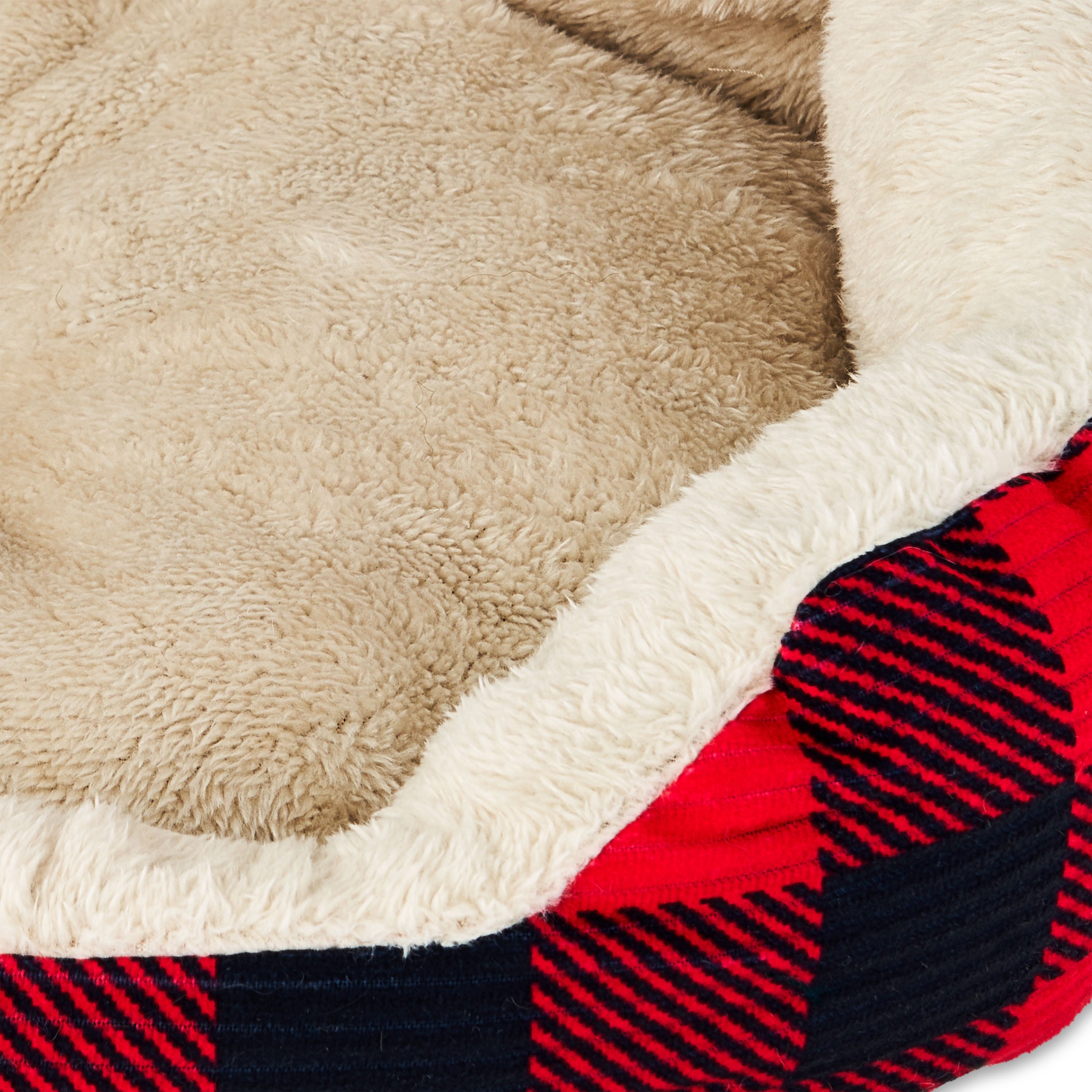 Vibrant Life Cuddler Small Cat / Dog Bed, Red Buffalo Plaid