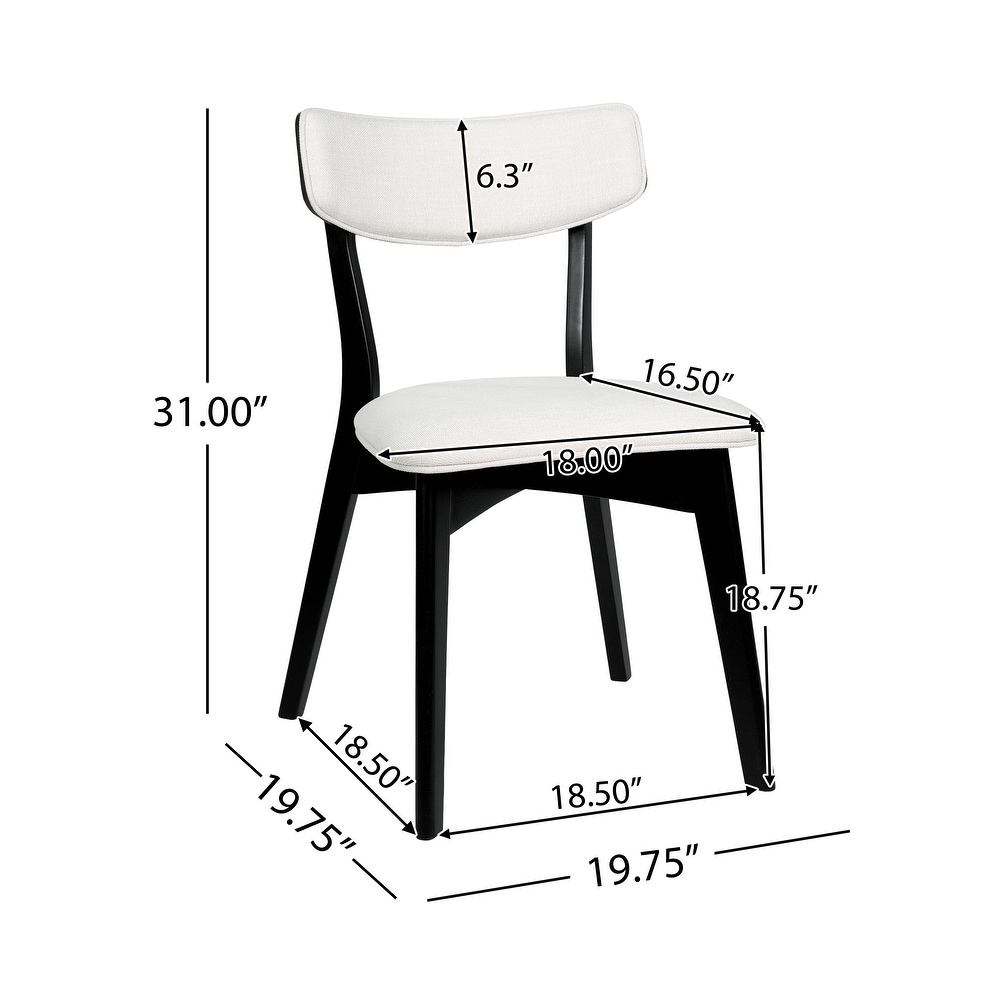 Chazz Mid Century Upholstered Dining Chairs (Set of 2) by Christopher Knight Home