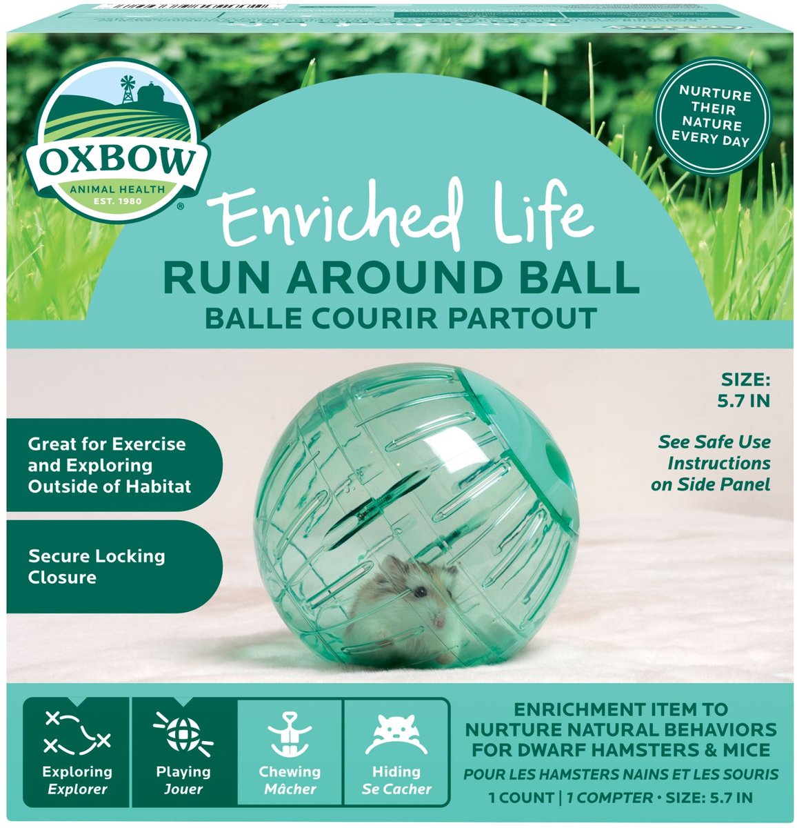 Oxbow Enriched Life Run Around Ball Small Animal Toy