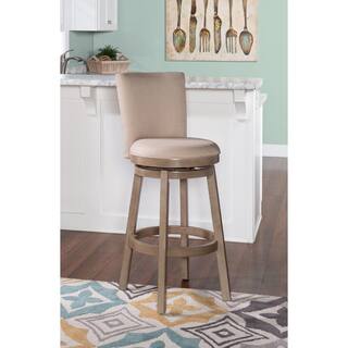 Powell Company Mike 45.5 in. H Big and Tall Rustic Taupe High Back Wood frame Bar Stool HD1732BS21