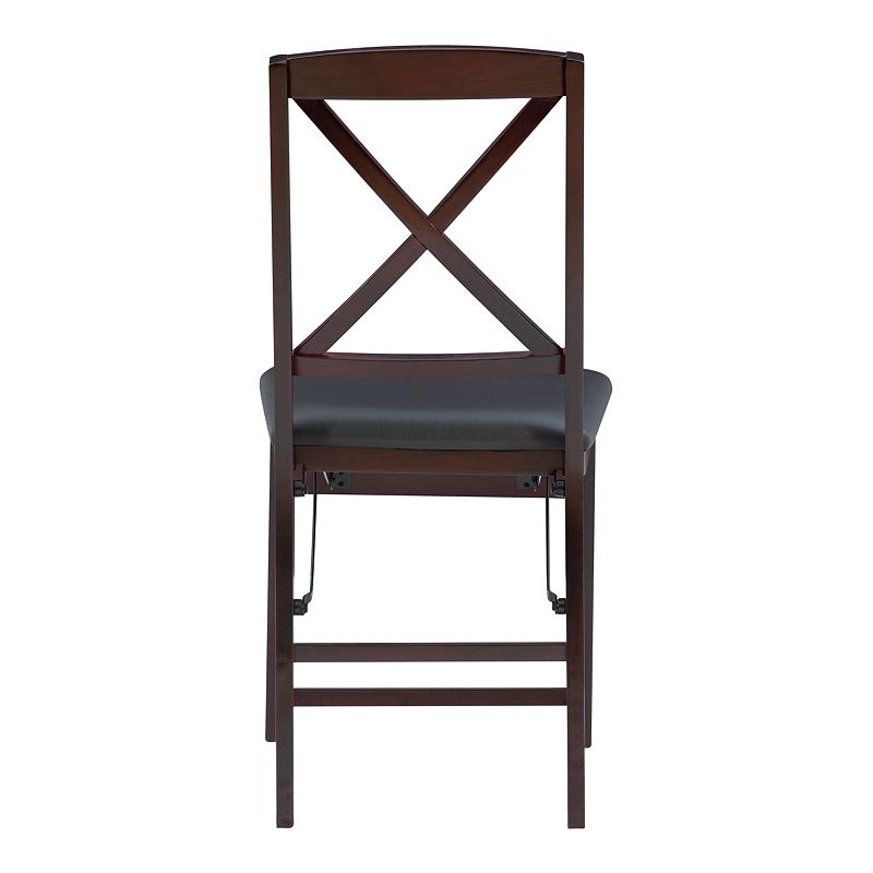 Linon Triena X-Back Folding Chair