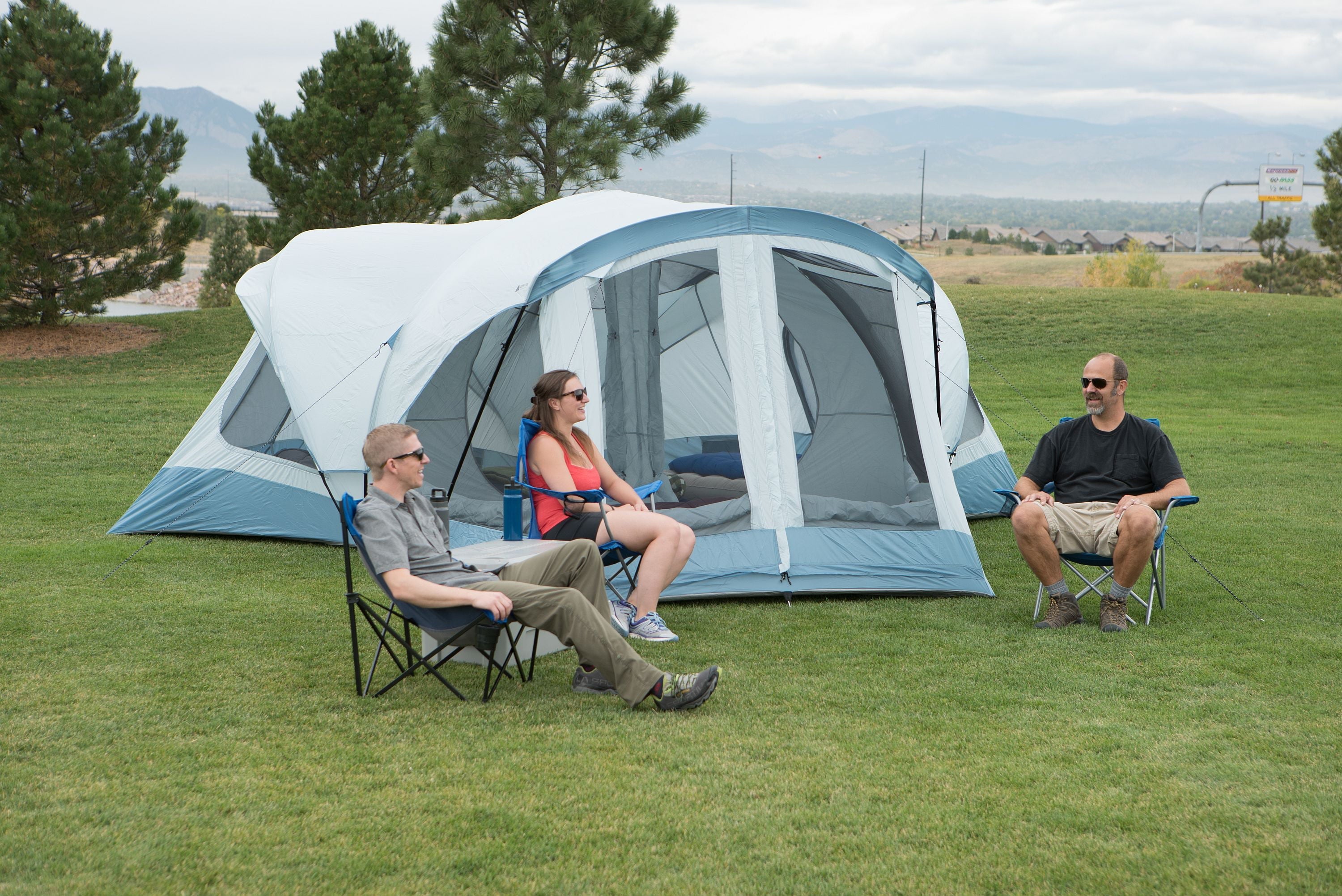 Ozark Trail 14-Person 18 ft. x 18 ft. Family Tent, with 3 Doors