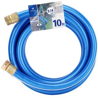 Worth Garden 34 in. Dia x 10 ft. Blue and White Heavy-Duty 4-Star Home and Garden Hose H164A09