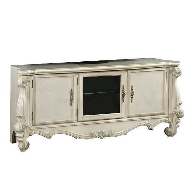 Versailles Tv Stand For Tvs Up To 72 quot Antique Platinum Acme Furniture