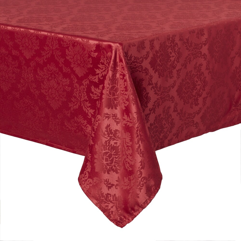 Violet Linen European Damask Pattern Tablecloth