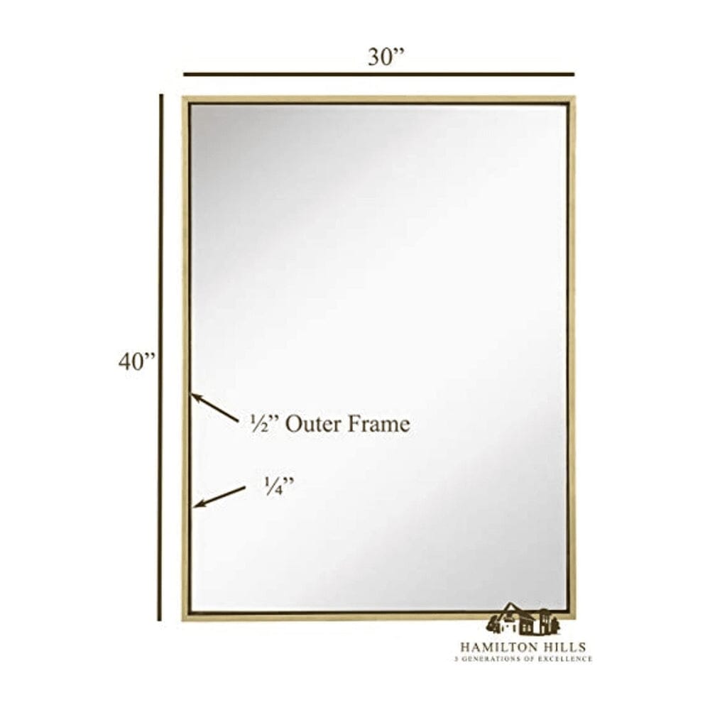 Clean Large Modern Gold Leaf Frame Wall Mirror 30